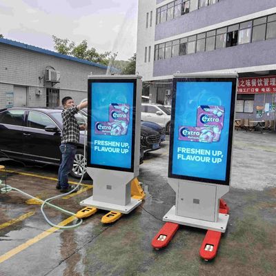 고 밝기 IP65 옥외 방수 방 먼지 안드로이드 팬리스 LCD 디지털 사이니지 디스플레이 10cm 두께 커스터마이징