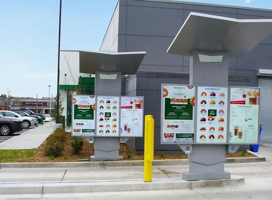 55인치 제거 가능한 메뉴 보드 외관 IP65 3000Nits LCD 디지털 사이니지 및 다양한 설치 방법과 디스플레이