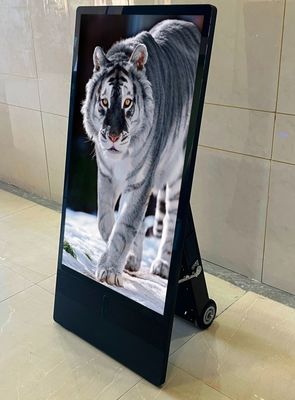 43 인치 실내 바닥 서있는 게시판 디지털 사이니지 광고 LCD 디스플레이 휴대용 포스터 보드